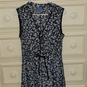 Blue Floral Vera Wang Dress (Medium)